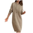 thumbnail image 6 of WJHWSX Womens Dresses,Dresses for Women,Womens Fall Dresses,Long Sleeve,V Neck,Comfort Fit,Solid,Free Size, 6 of 9