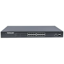 Intellinet 561198 16-Port Gigabit Ethernet PoE Web-Managed Switch with 2