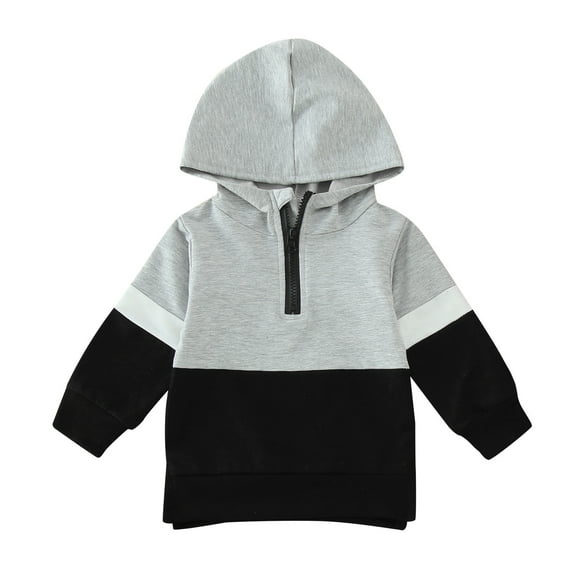 WEIYLL Chandail à Capuchon et Chandails en Molleton pour Garçons, Chandail de Sport pour Bébé, Manches Longues, Graphique Gris, Automne, 12-18 Mois