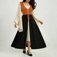 thumbnail image 5 of Womens Renaissance Costume Dress Medieval Pirate Peasant Corset Dresses Bell Sleeve A-Line Maxi Dresses, 5 of 8