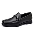 thumbnail image 4 of Men's Metal Horsebit Slip-On Leather Loafers, 4 of 10