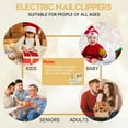 thumbnail image 3 of KBPAZ Electric Nail Clipper, Anti-Pinch Nail Trimmer and Polisher for Adults Seniors(White), 3 of 7