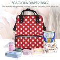 thumbnail image 5 of Daiia Red Polka Dot Large Capacity Baby Bag Waterproof Stylish Diaper Bag Mummy Backpack Adjustable Straps Diaper BagBaby Essentials Bag, 5 of 6