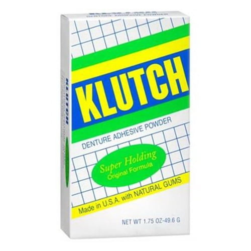 Klutch Denture Adhesive Powder - 1.75 Oz, 3 Pack