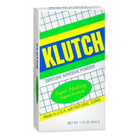 Klutch Denture Adhesive Powder - 1.75 Oz, 2 Pack