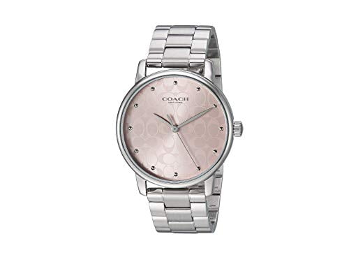 Coach 14503878 Boyfriend Silver Logo Dial Red Silicone Band