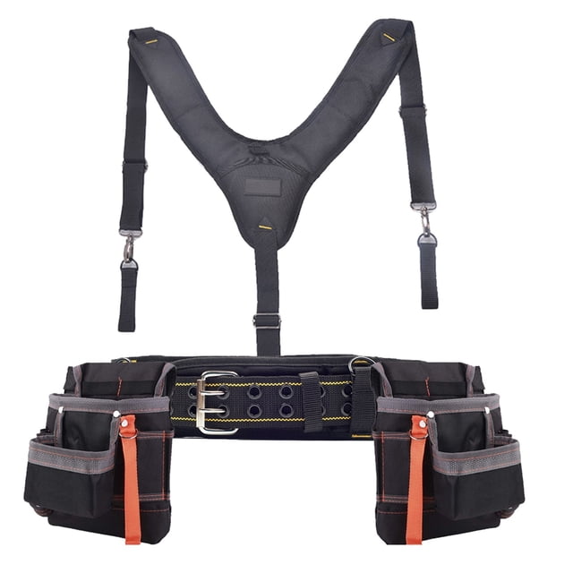 Ensemble de 4 Pcs Ceintures et Bretelles Réglables pour Outils de Charpentier Électricien, Ajustable