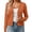Orange, variant on Arlun Fall Cardigans for Women Lightweight Knit Open Front Solid Color Sweater Tops Long Sleeve Button down Scalloped V-Neck Cropped Cardigan Casual Teacher Outfits