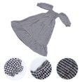 thumbnail image 3 of 1 pieza de vestido a cuadros para mujer, vestido de cuello cuadrado, vestido de verano, vestido de cintura elástica HOMEMAXS MX11624487, 3 of 6