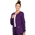thumbnail image 3 of Cherokee Zip Front Scrub Jackets for Women, Workwear Core Stretch Soft Brushed Twill 4315, 3 of 6