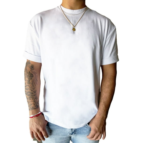 Playera De Cuello Redondo Y Mangas Cortas Blanca