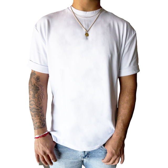 Playera De Cuello Redondo Y Mangas Cortas Blanca