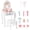 White Oval-Shaped Mirror, variant on Kids Vanity Set, Girls Vanity Set with Mirror and Stool, Princess Makeup Dressing Table with Drawer, Growth Chart, Floating Shelves, Kids Vanity Table and Chair Set, Pink