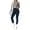 Gray, variant on Women's 3 Piece Yoga Outfits Sports Cami Bra Cropped Long Sleeve Tops High Waisted Leggings Soft Athletic Loungewear Sets Gym Tracksuit White