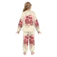 thumbnail image 3 of BZSMCE Unisex Fluffy Pajama Set Rose Script Printed, 3 of 8