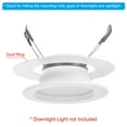thumbnail image 3 of Uxcell 2.2" ID 3.2" OD Lighting Fixture for Recessed Can Downlights Light Trim Ring, 3 of 6