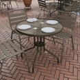 thumbnail image 3 of BizChair 31.5'' Bronze Round Tempered Glass Metal Table, 3 of 12