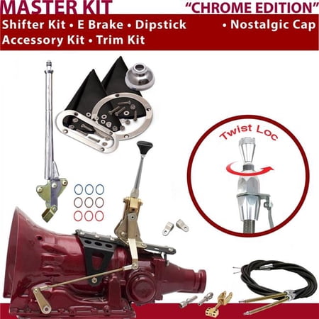 American Shifter FMX Shifter Kit 6 in. E Brake Cable Clevis Trim Kit Dipstick for D3E6E