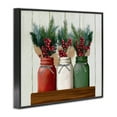 thumbnail image 3 of Stupell Industries Festive Holiday Jars Christmas Berry Bouquets Black Framed Design by Ziwei Li, 3 of 5