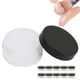 thumbnail image 1 of Contenedor de polvo facial, plástico transparente cuerpo tapa negra redonda circular 10pcs frascos de polvo suelto para mumeSa para subpackaje, 1 of 7