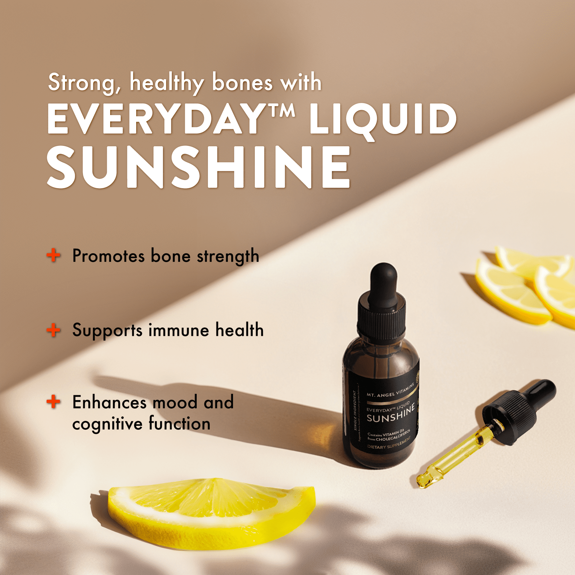 Mt. Angel Vitamins - Liquid Vitamin D3 Drops - 1,400 Servings