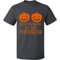 thumbnail image 2 of OXI T-Shirt - Halloween Starting Pumkins, Basic Casual T-Shirt for Men's and Women Fleece T-Shirt Short Sleeve - Charcoal Large, 2 of 3