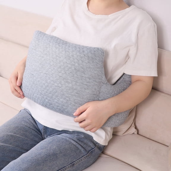 RoamReady Post-Surgery Abdominal Pillow with Dual Pockets, Breathable Fabric, Gray