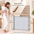 thumbnail image 3 of SPACEANY Retractable Baby Gate, Mesh Safety Gate for Doorways and Stairs, Fits Openings up to 55 inches Wide, Gray, 3 of 9