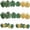 50pcs Stemmed, variant on 50 Pieces 10 Kinds Artificial Palm Leaves Golden Tropical Leaves with Stems Jungle Leaves Decorations for Hawaiian Luau Party Beach Baby Shower Wedding Birthday