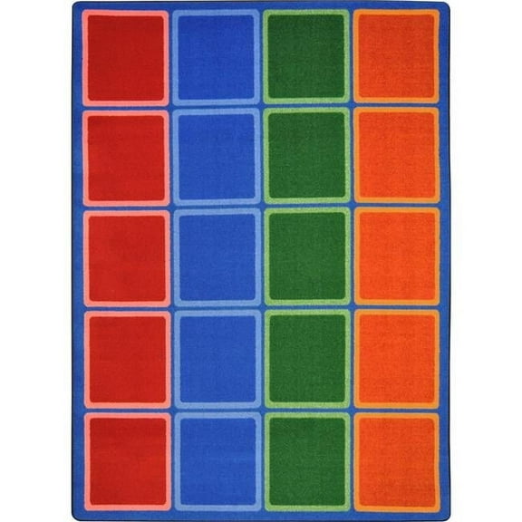 5 ft. 4 in. x 7 ft. 8 in. Blocks Abound Kid Essentials Rectangle Rug  Primary