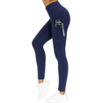 thumbnail image 2 of Olaglory Women Yoga Pants with Pockets, Thick High Waist Tummy Control Workout Running Yoga Leggings for Women, Blue, 2 of 10