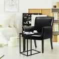 thumbnail image 4 of Gorelax Table d'Appoint en Forme de C & Ensemble de Fauteuils de Réception avec Pieds en Bois de Caoutchouc, 4 of 9