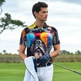 thumbnail image 3 of Balery Rainbow Bulldog Sunglasses Camisa Polo de Hombre con Estampado, de Manga Corta y Tejido Medio, Camisa Tipo Golf Polo-4X-Large, 3 of 6