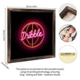 thumbnail image 2 of Basketball Neon Art Wooden Sign Wall Plaque - Vintage Art Decoration, Wall Decoration - Ideal Gift For Home Decoration, Living Room, Bathroom, Bedroom, Garden, Dining, Bar, Cafe, Festival Party Dec, 2 of 7