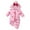 B-Pink, variant on Emy Dola Newborn Baby Girls Fleece Hooded Romper Outfits Infant Love Heart Pattern Fall Winter Jumpsuit Baby First Valentine's Gift-1 Pack