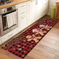 thumbnail image 2 of Gingerbread Christmas 2'x6' Runner Rugs for Hallway Kitchen Bedside Non Slip, Xmas Balls Branches Red Buffalo Plaid Entryway Rug Runners with Rubber Backing, Long Carpet Runner for Laundry Room, 2 of 8