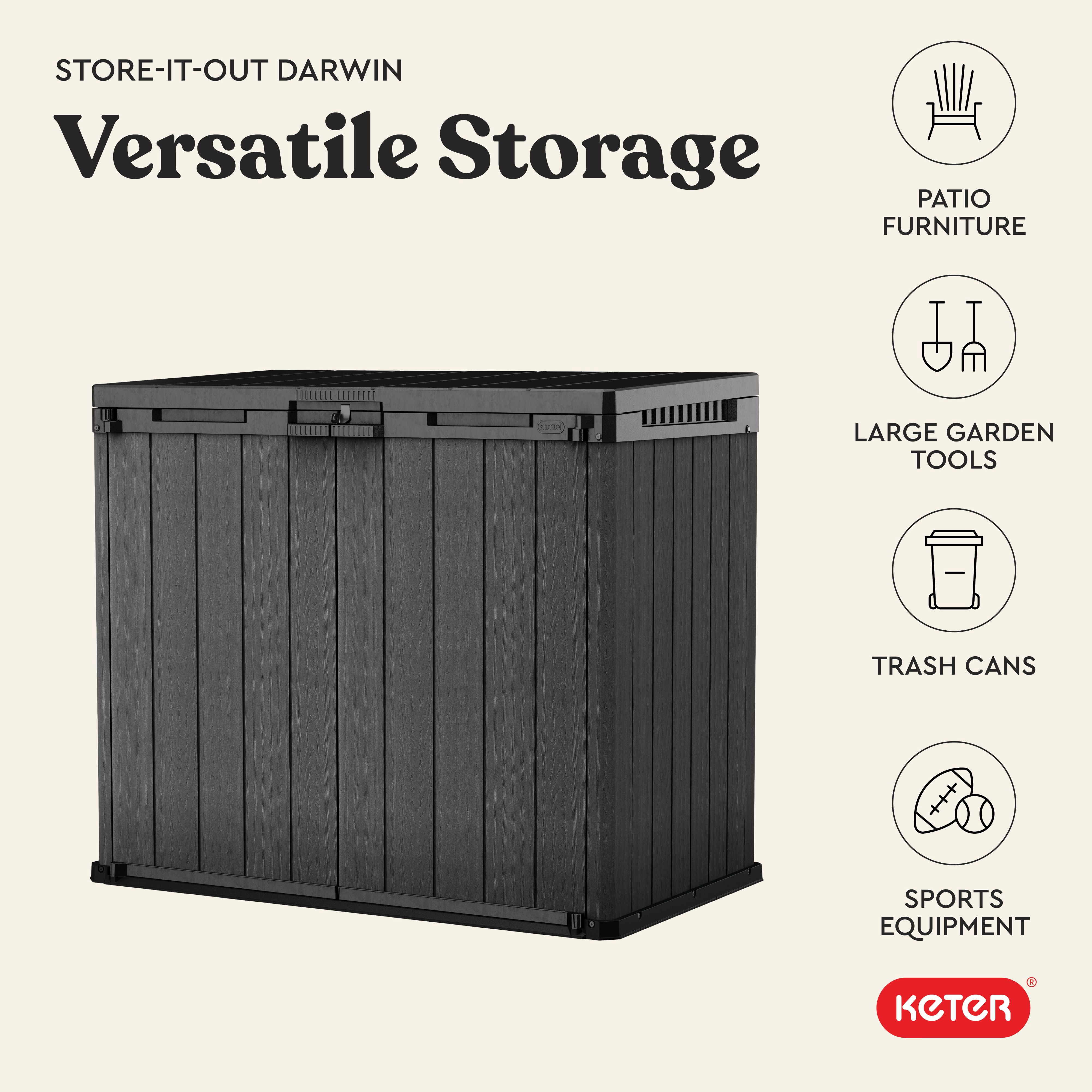 Keter Darwin 6x4 ft. Durable Resin Outdoor Storage Shed With Heavy