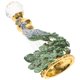 thumbnail image 1 of Botella de perfume de pavo real con forma de terrario, de vidrio, para aceites esenciales, estilo vintage, recipiente transparente antiguo pintado, 1 of 5