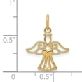 thumbnail image 2 of Collier Cœur Petit Ange en Or Jaune 14k Pendentif Religieux, 2 of 6