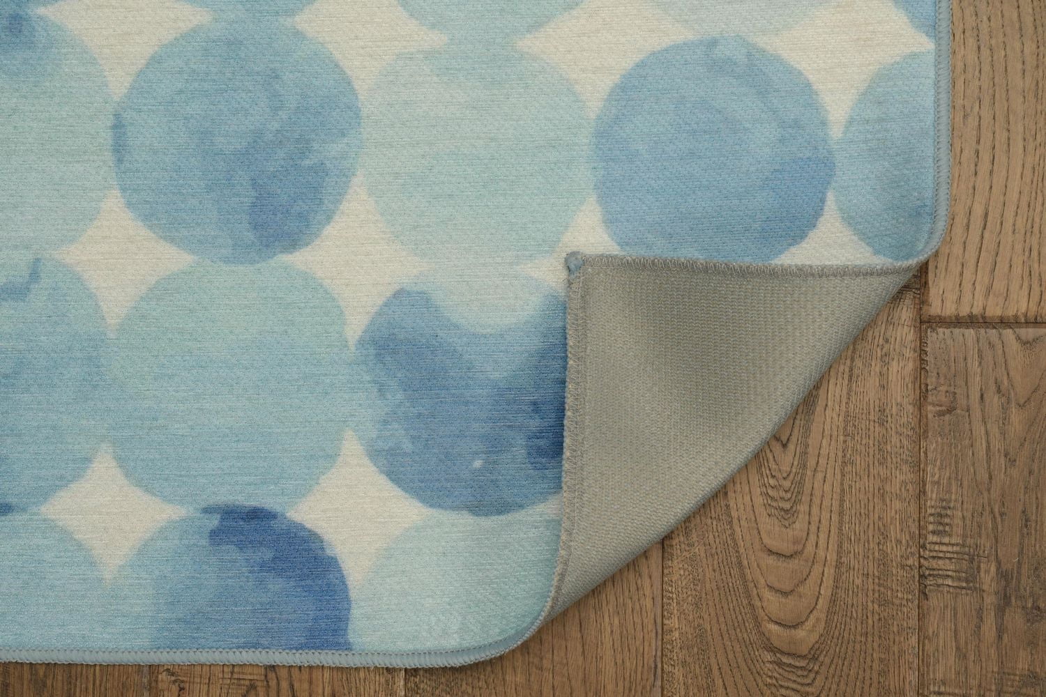 Outdoor Washable Lakeland Blue & Ivory 7' x 9' Area Rug