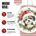 thumbnail image 3 of A Adorable Puppy Is Framed By A Christmas Wreath - Christmas Ornament Xmas Keepsake Ceramic Ornaments Holiday Decorations for Tree Christmas Gift Ideas 2.95in, 3 of 6