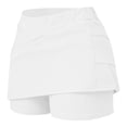 thumbnail image 4 of Hesxuno Women Tennis Shirts Ribbed Knitted Skirts Shorts High Waist Golf Skirt Stretchy Gym Running Yoga Shorts White XXL, 4 of 6
