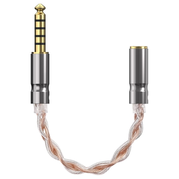 Geekria Apollo 4N OCC and Single-Crystal Silver Upgrade Cable/ 4.4MM Balanced Male to 2.5MM Balanced Female Adapter Cord / 4 Cores Conversion Audio Cable (0.42ft)