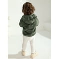 thumbnail image 4 of Usaibhir Toddler Girls Boys Fleece Jackets Double Sided Plush Zip Up Hooded Coat Solid Color Warm Winter Cute Outwear 6M-4T, 4 of 7