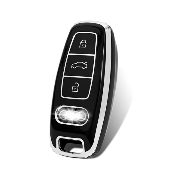 OFFCURVE Key Fob Cover for Audi , Premium Soft TPU 360 Degree Full Protection Key Shell Case