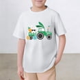 thumbnail image 2 of NAFUU Toddler Boy T-Shirts Easter Cartoon Rabbits Prints O-Neck Short Sleeve Tees For Children Youth Stylish Top Summer Blouses For Boys Sizes 4-5 Years, 2 of 4