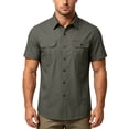 thumbnail image 4 of Qiyinn Men's Short Sleeve Tactical Shirts, UPF 50+ Ripstop Military Work Shirts, Breathable Button Down Outdoor Hiking Shirt, 4 of 5