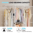 thumbnail image 5 of YOUPINS Clothes Closets and Dorm Storage Adult Portable 8-Shelf 2-Pockets Closet Organizer Set with Portable Closet with Cover Clothes Rack, Gray, 5 of 8