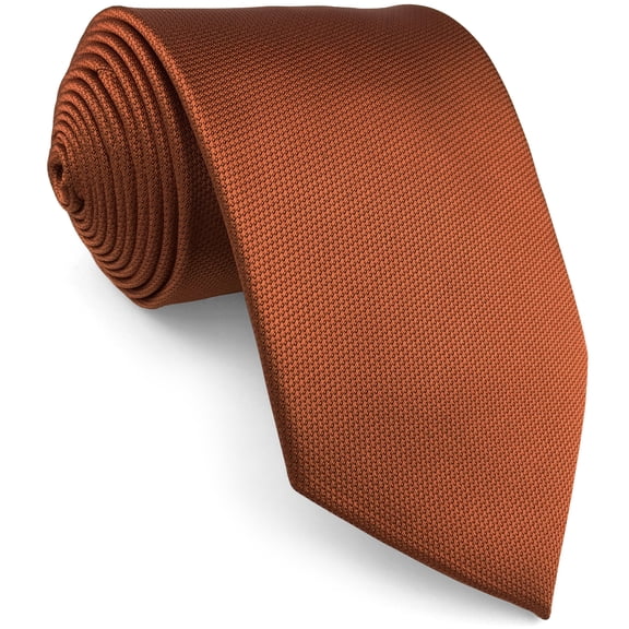 Neckties for Men Wedding Tie and Cufflinks Orange Pumpkin Classic Size 57.5"