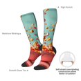 thumbnail image 4 of Bingfone Floating Colorful Cereal Print Compression Socks for Women and Men Long Socks for Running Athletic Cycling Nurse, 4 of 6